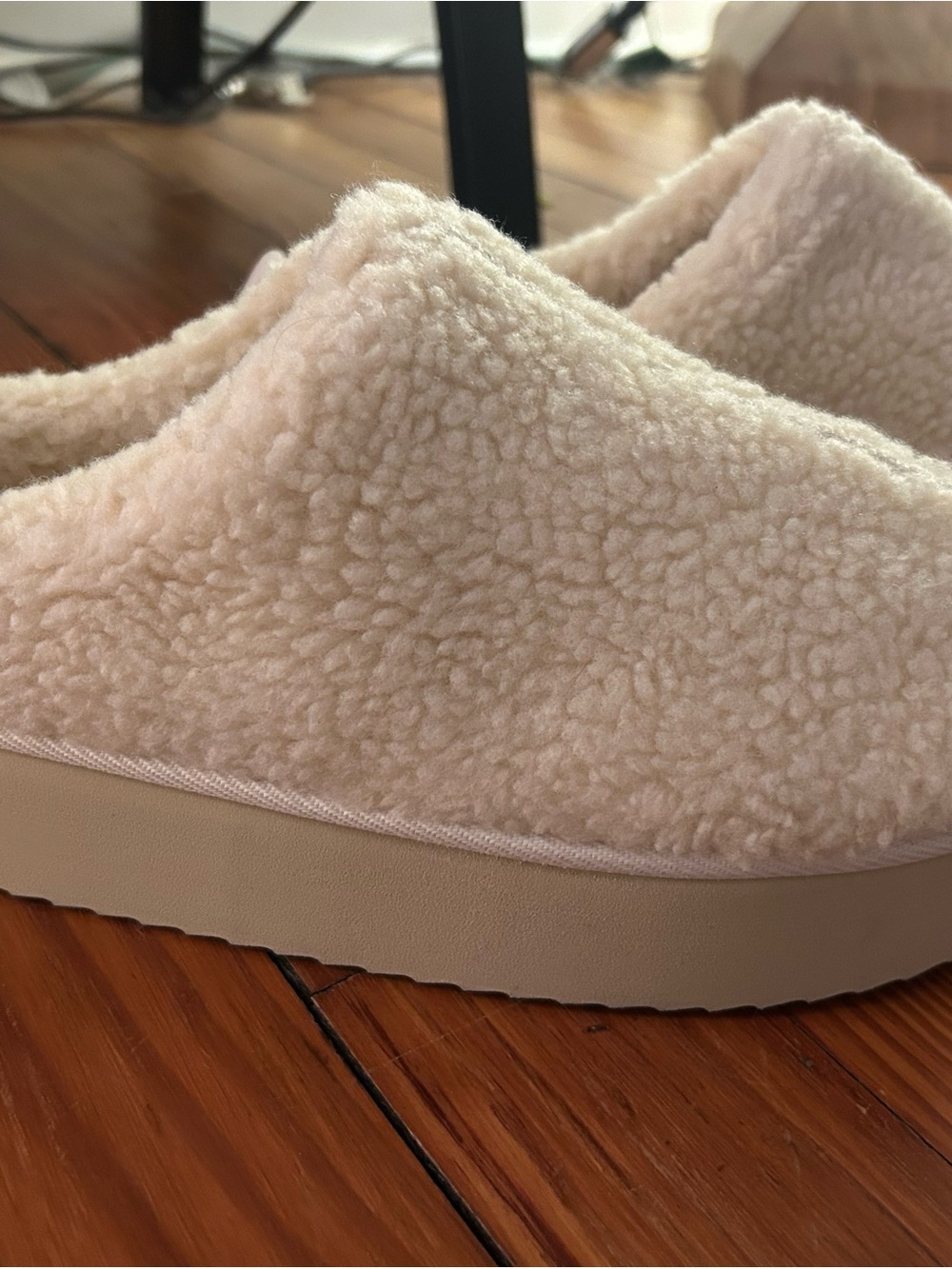 Plush Cream Sherpa Slip-On Women's Shoe